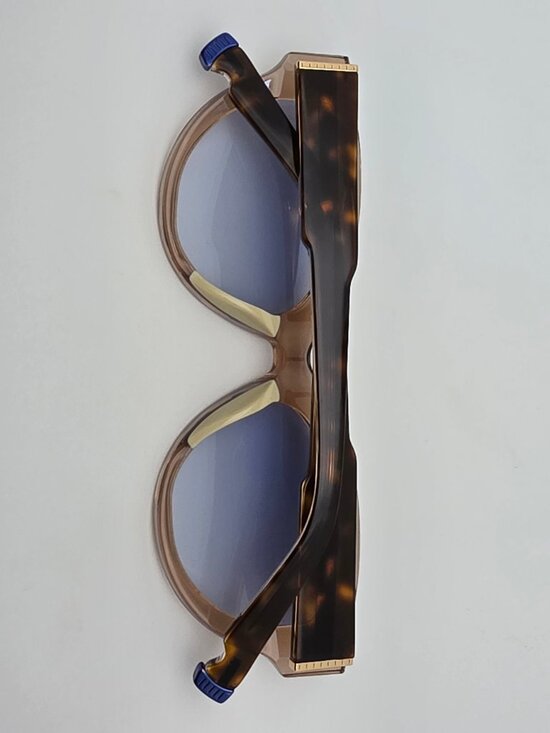 Coco and Breezy Peyton 101 Cognac Frame Blue Gradient Lens Sunglasses w/ Case main image 6